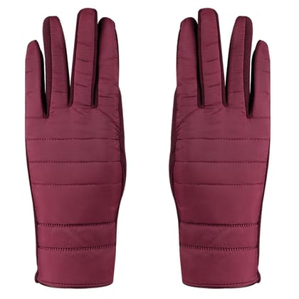 Women's Designer Gloves - Maroon