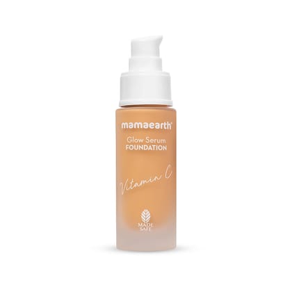 Mamaearth Glow Serum Foundation With Vitamin C & Turmeric For 12-hour Long Stay-30ml