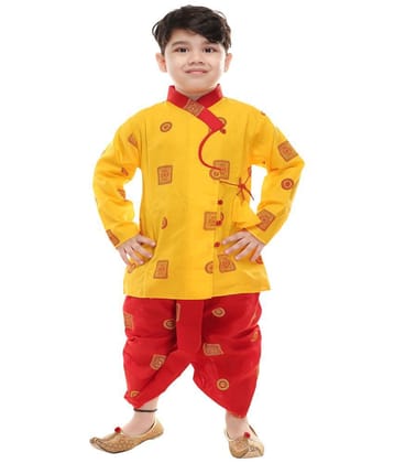 s muktar garments - Yellow Cotton Blend Boys ( Pack of 1 ) - None
