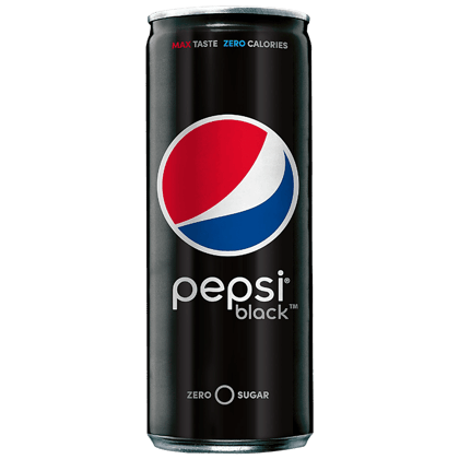 Pepsi Black Soft Drink - Max Taste, Zero Sugar(Diet), 250 ml Can