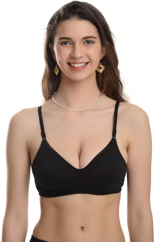 Gracewell Women Everydau Full Coverage Non Padded Bra  Black 36C