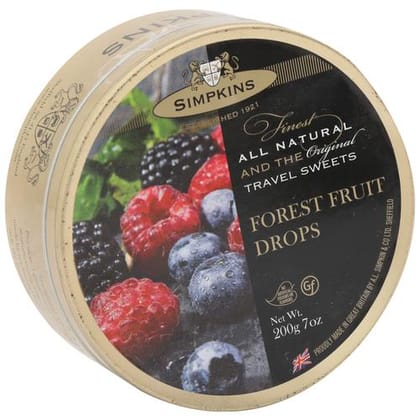 Simpkins Travel Sweets - Forest Fruit, 200 gm Tin