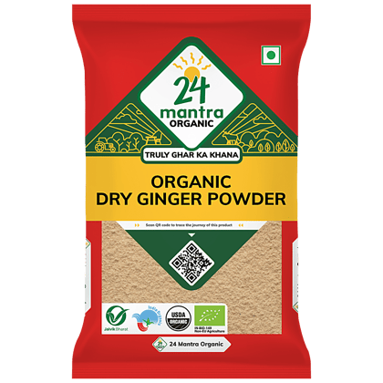 24 Mantra Organic Dry Ginger Powder, 50 g Pouch