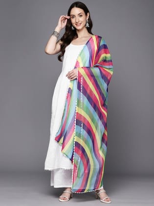 Printed Kurta With Palazzo & Dupatta