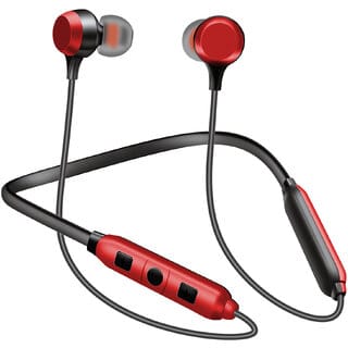 TP TROOPS In-Ear Bluetooth 5.0 Neckband with Mic, Hi-Fi Stereo Sound Neckband,30Hrs Playtime, Lightweight Snug-fit