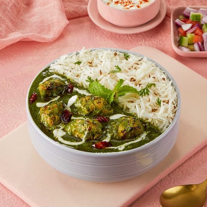 Palak Chicken Rice Bowl