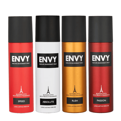 ENVY SPEED + Absolute + Rush + Passion Deodorant Combo -480ml