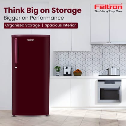 Feltron 190 Ltr 1 Star Direct Cool Refrigerator (Plain Wine Texture)