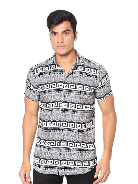 Classic Geometric Printed Casual Shirt