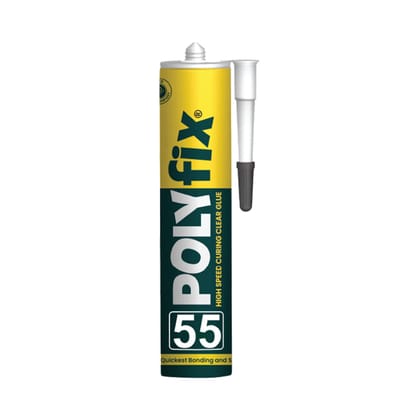 Polyfix 55: High-Speed Curing Clear Glue for Versatile Construction and Sealing Applications - 290ml