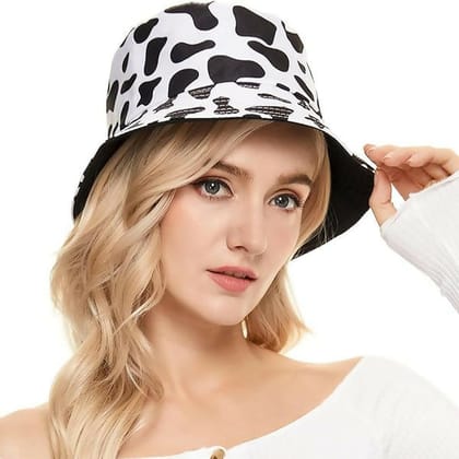 Tomorrow fashion Unisex Reversible Sun Hat for Men & Women-black and white