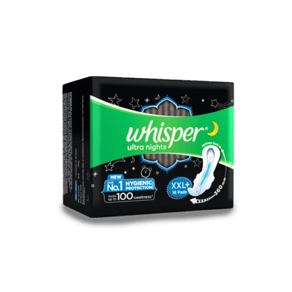 Whisper Ultra Nights Sanitary Pads XXL, 16 Units Pack