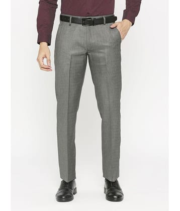 Solemio Grey Slim Formal Trouser ( Pack of 1 ) - None