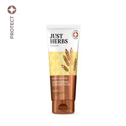 Moisturising Sunscreen Gel with SPF 35+ PA++++ with Jojoba and Wheatgerm - Just Herbs