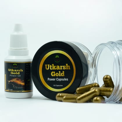 Utkarsh wellness kit I Power Capsules pack of 2 + Power Oil