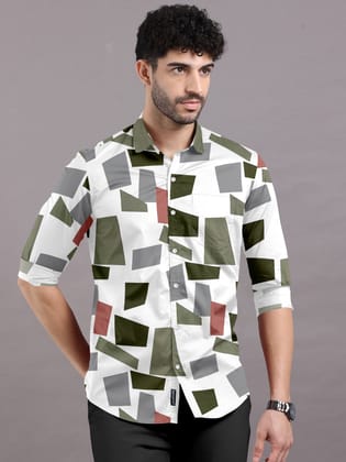 Striking Abstracts Printed Shirt-38 - S