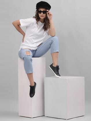 White Plain Regular Unisex Tee-S / White