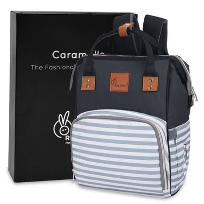 Caramello Regal Diaper Bag Cute & Stylish Diaper Bag For Mom's-Grey Stripes