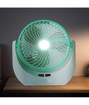 EIGHTEEN ENTERPRISE Rechargeable Table Fan with Light. - Multi Color