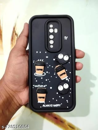 Black COFFEE (ALWAYS HAPPY) Silicone case for Oppo Reno 2z