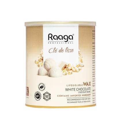 Raaga Professional Liposoluble Body Wax for Smooth Hair Removal, White Chocolate, For all Skin Types, 800 ml
