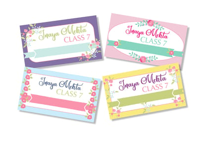 Book Labels - Flower Power-12