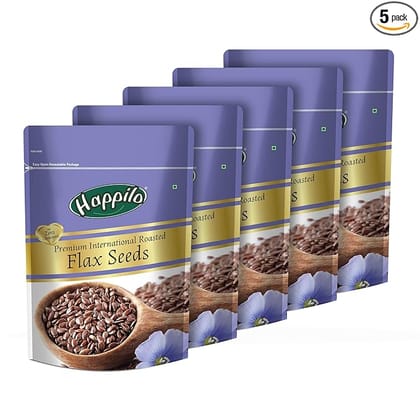 Happilo Premium Authentic Flax Seeds Roasted 250g (Pack of 5)
