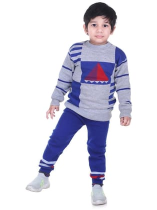 GTWO Woolen Knitted Full Sleeves Winter Warm Pullover Sweater with Pajami/Top and Bottom Set for Boys and Girls - None