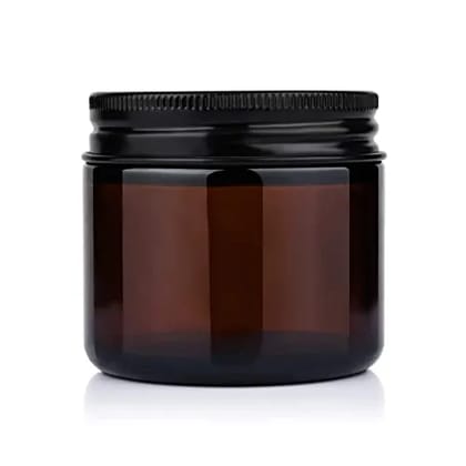 Empty Amber Jars 120ml for Candle Making or Cosmetic Use-1 / Black