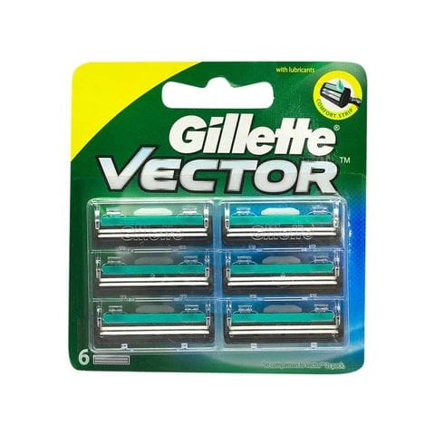 Gillette Vector Plus - Manual Shaving Razor Blades Cartridge, 1 Unit Pack