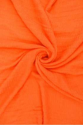 Cotton Crinkle Hijab - Orange-Orange