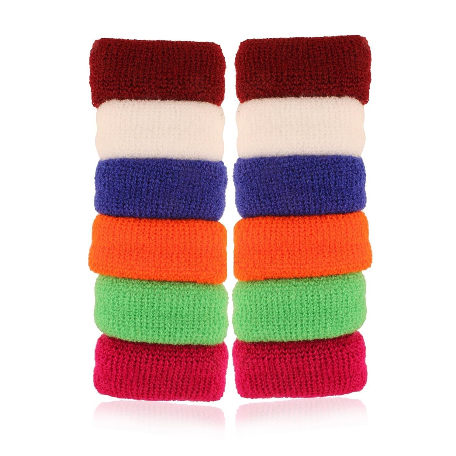 Set of 12 Soft Multicolor Rubber Bands-Multicolor