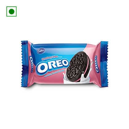 Cadbury Oreo Strawberry Cream Biscuit, 50 gm Pack