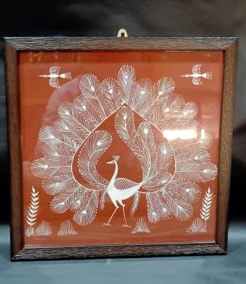 Warli White Peacock: A Stunning Craft for Your Home