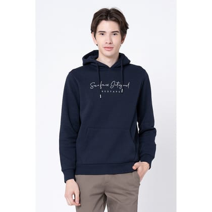 Red Tape Men's Navy Printed Hoodie