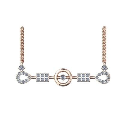 Senco Gold 18K Yellow Gold Geometric Glitter Diamond Mangalsutra (Gold Weight -  1.6 g / 0.22 Ct / HI-SI)