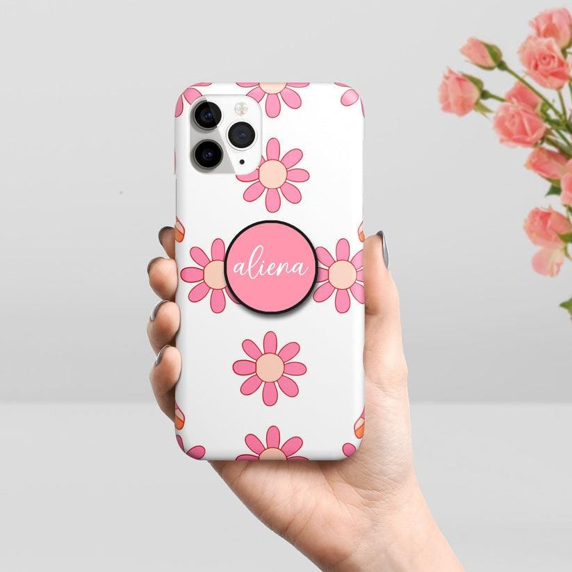 Cute Pastel Florals Phone Case Cover-Realme 5 / 5i / 5s / With Holder
