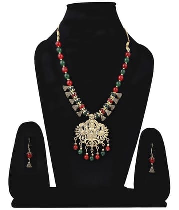 Sunhari Jewels Multi Color Alloy Necklace Set ( Pack of 1 ) - Multi Color