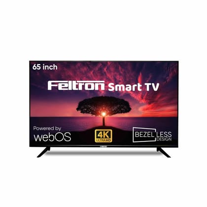 Feltron 164 Cm (65 Inch) Ultra HD LED Smart Web OS TV Bezel - Less Design