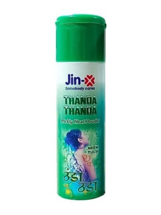 JIN-X Thanda Thanda Neem Tulsi Prickly Heat Powder, 150 gm – Ultimate Cooling & Skin Protection