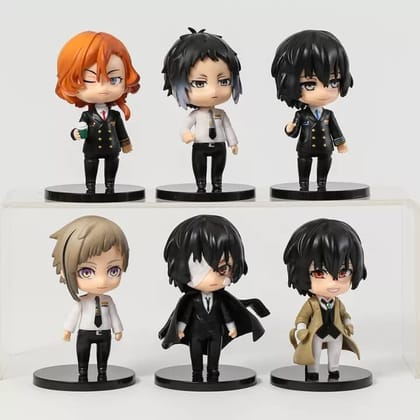 Bungou Stray Dogs Chibi Action Figures - Set Of 6