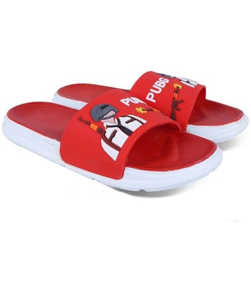 Fabbmate Red Mens Slide Flip Flop - None