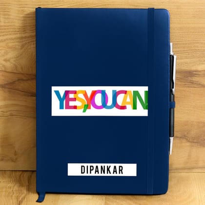 Yes You Can Personalized Diary-Black