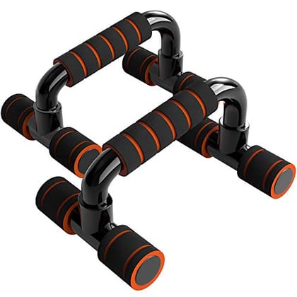 Strauss Moto Push up Bar Pair BlackOrange-Strauss Moto Push up Bar, Pair (Black/Orange) - Default Title