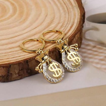 Gold Eardrop Earring