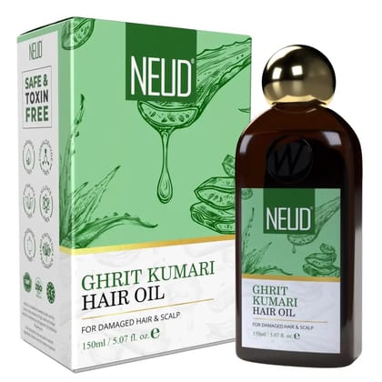 NEUD Ghrit Kumari Aloe Vera Hair Oil With Ratanjot, Bhringraj for Men and Women - 150 ml-1 Pack