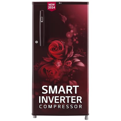 LG 185 L 4 Star Direct-Cool Inverter Single Door Refrigerator GL-B199OSEY Scarlet Euphoria Smart Connect-LG 185 L 4 Star Direct-Cool Inverter Single Door Refrigerator (GL-B199OSEY, Scarlet Euphor