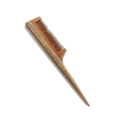 Neem Wood Tail Handle Comb 9.5"