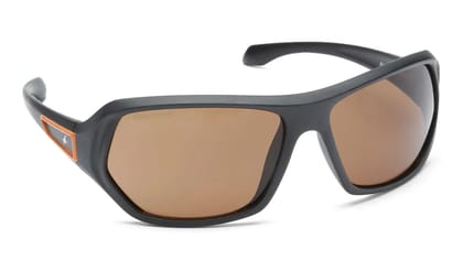 Black Wraparound Men Sunglasses (P322BR2|61)