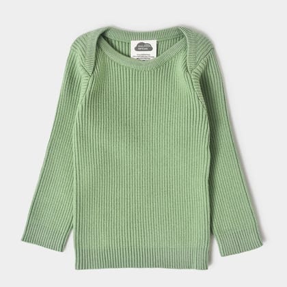 Misty Knitted Full Sleeve Thermal Top-0 M / Green